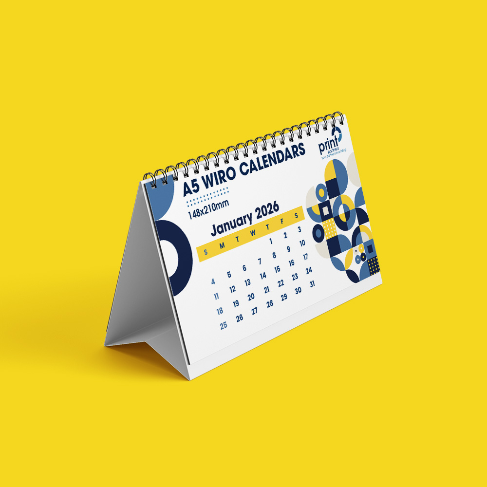 A5 Wiro Calendars - Pretoria, Johhannesburg South Africa A5 Wiro Desk Calendar - 13 Leaves - Image 1